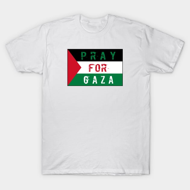 Pray for Gaza Flag T-Shirt by Angelique Store